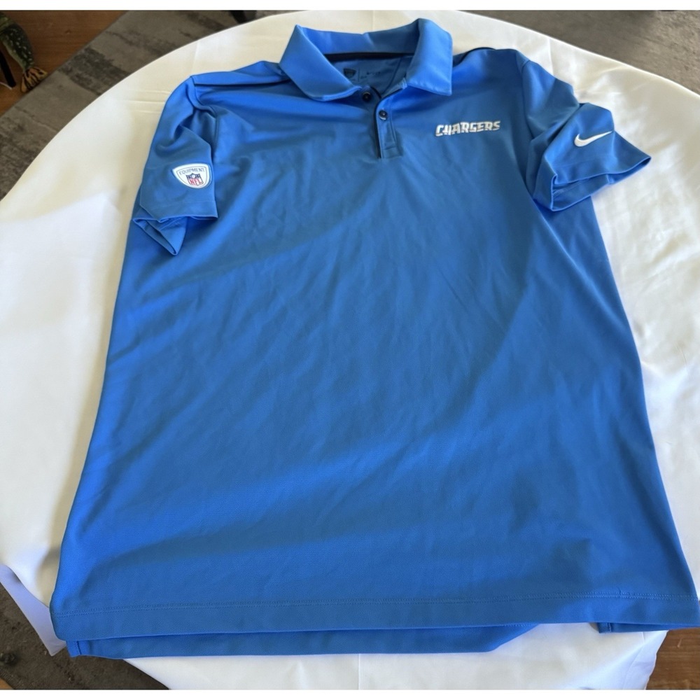 NWOT San Diego Chargers Nike Polo Shirt Men Dri Fit Training Equipment NFL Sz L